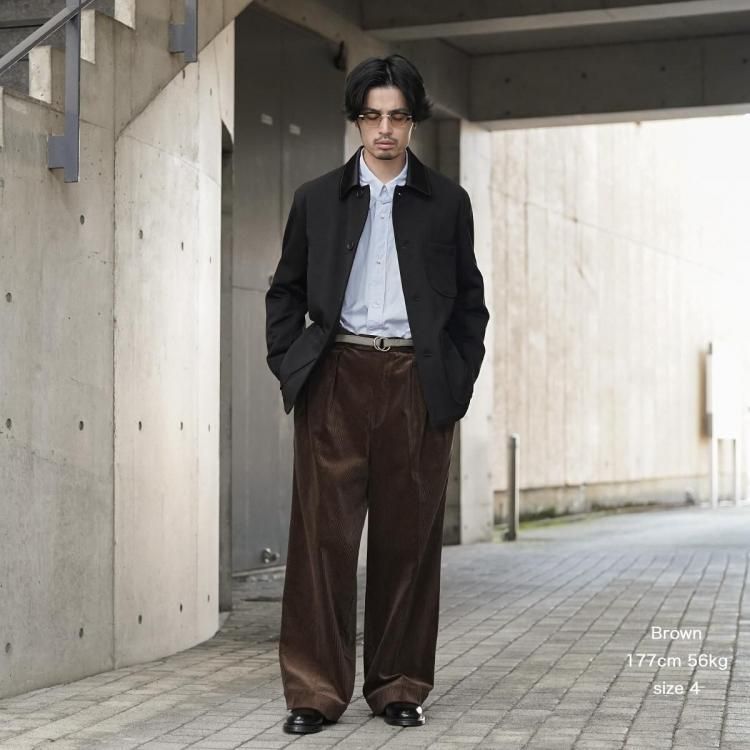 ビソウン BISOWN 25aw コーデュロイ2タックワイドトラウザーズ
