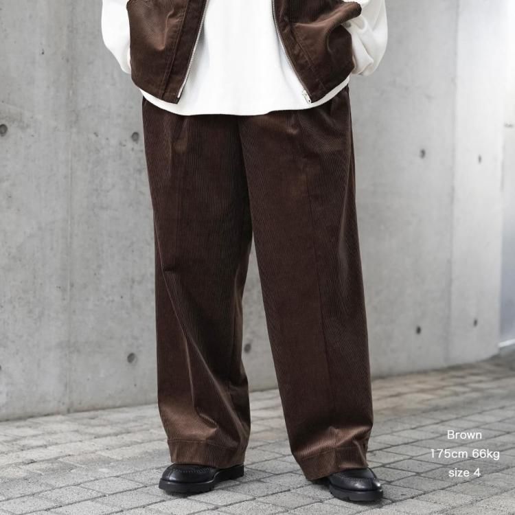 ビソウン BISOWN 25aw コーデュロイ2タックワイドトラウザーズ