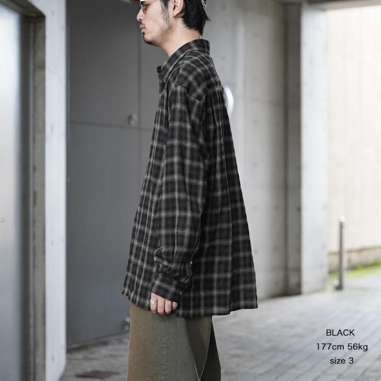 MASU 25aw チェックシャツ 25AW】MASU エムエーエスユー / SHAGGY PLAID SHIRT