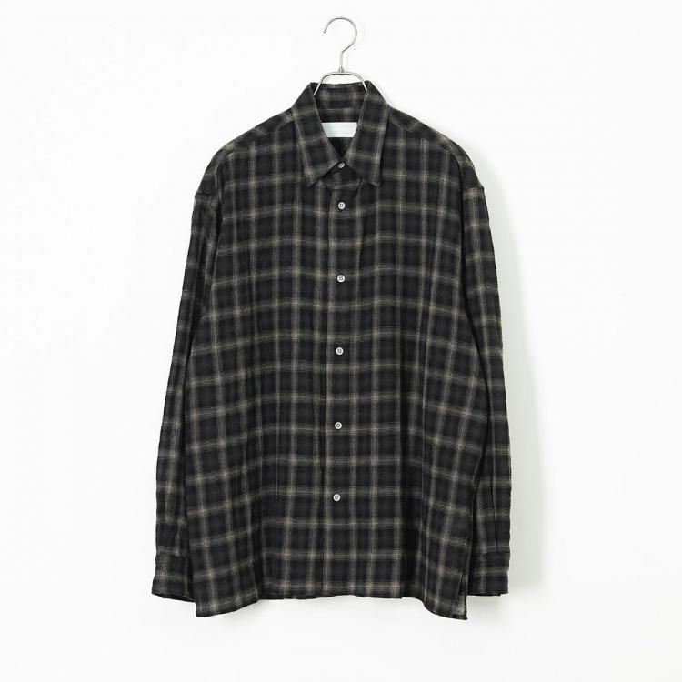 パラトレイト paratrait 25AW ウールチェックシャツ WOOL CHECK SHIRTS