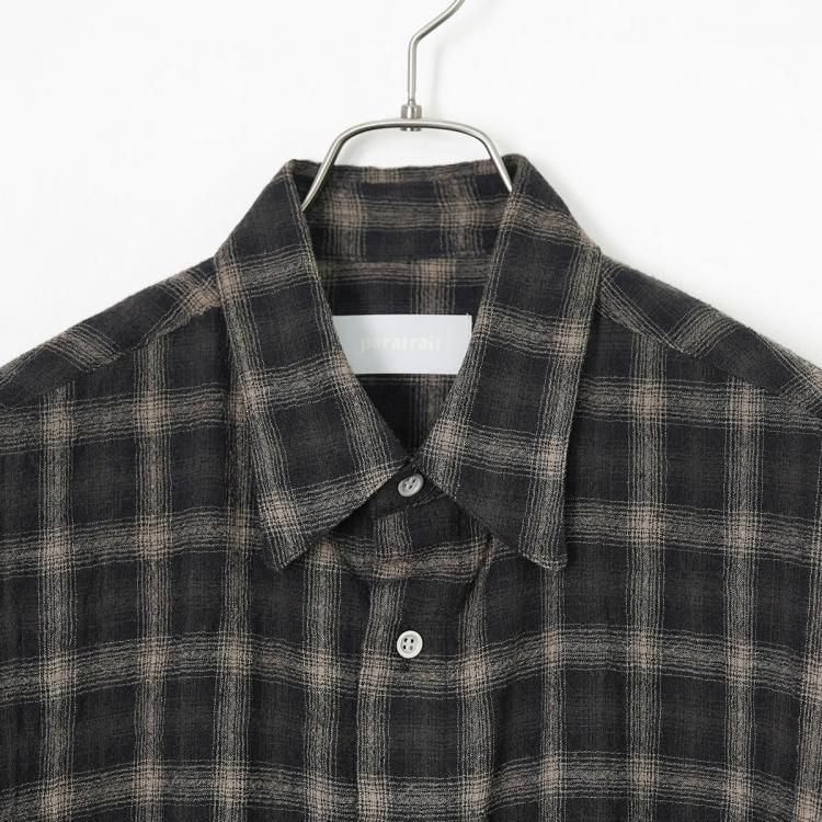 パラトレイト paratrait 25AW ウールチェックシャツ WOOL CHECK