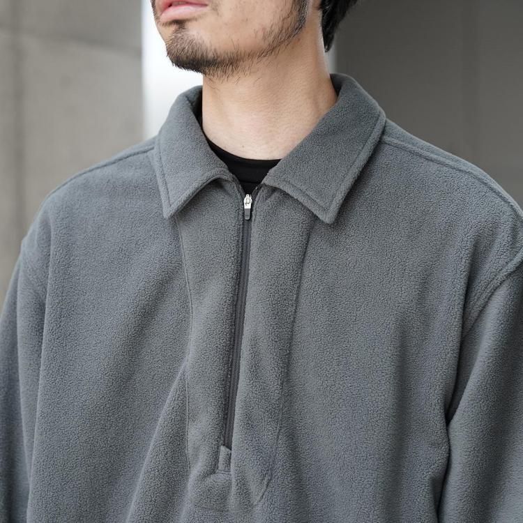 サンドウォーター SandWaterr 25aw オーバーサイズハーフジッププル