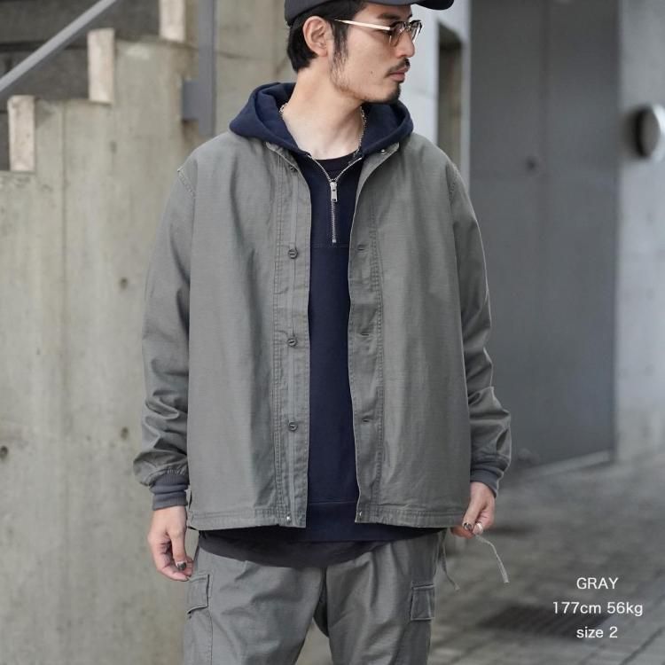 美品 45R コットンツイル シャツジャケット 2 ネイビー 日本製 i－Jacket-アイジャケット-】ジャケット 2つボタン