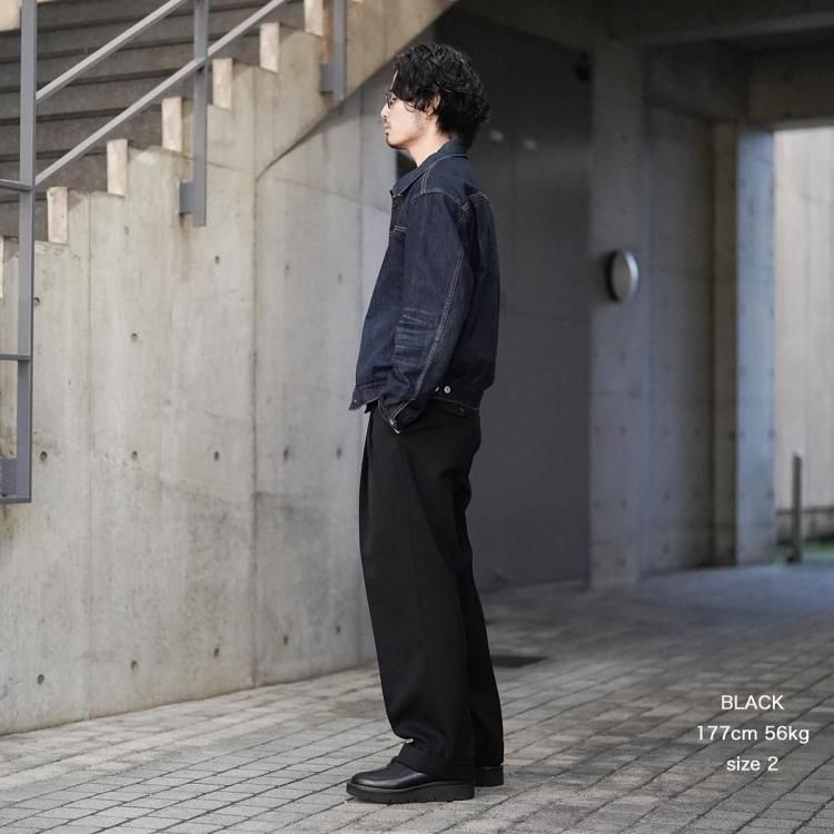 マーカウェア MARKAWARE 25aw ダブルプリーテッドワイドトラウザーポロ