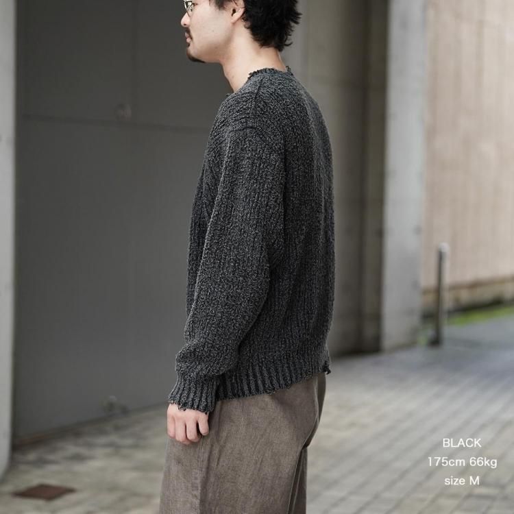 ヴァイナルアーカイブ VAINL ARCHIVE 25aw コットンダメージニット Jeff-D