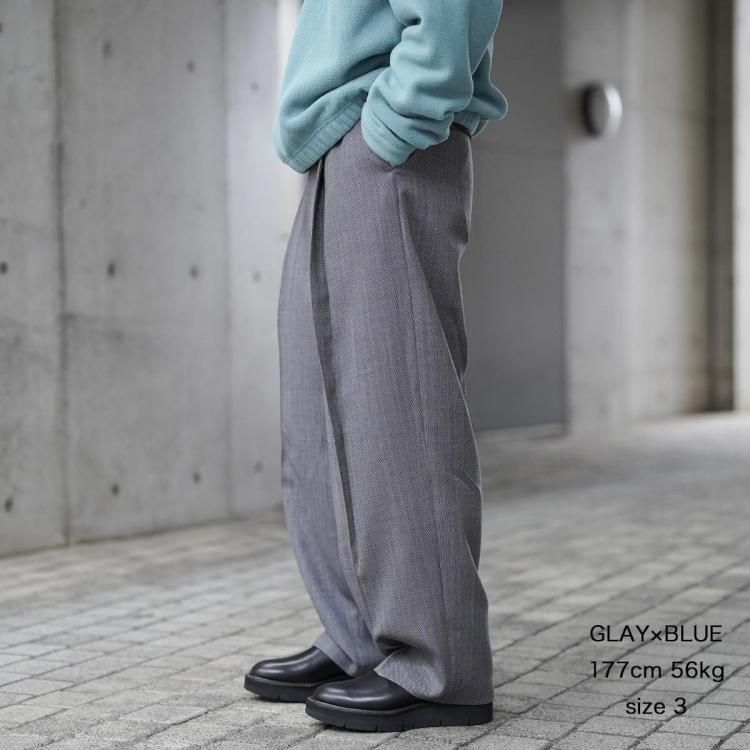 【関税込み】Miaou ブラウン Fargo トラウザーズ ビソウン BISOWN 25aw ミドルウールディープタックトラウザー