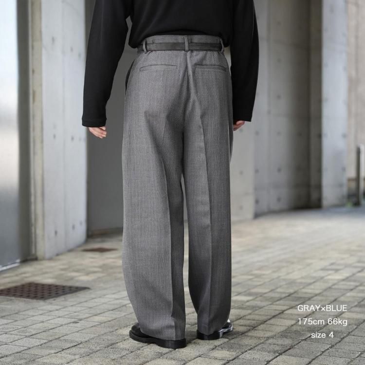 【美品】batak ⭐︎ フランネル トラウザーズ ビソウン BISOWN 25aw ミドルウールディープタックトラウザー
