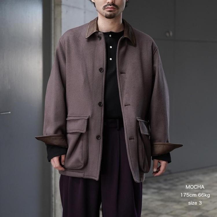 ビソウン BISOWN 25aw ラムウールハンティングコート LAMBSWOOL