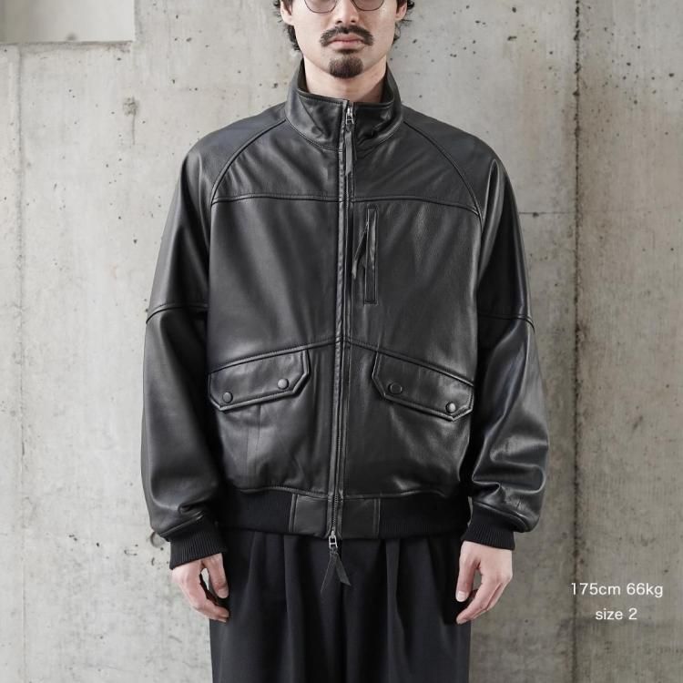 シーシーユー CCU 25aw ハイネックブルゾンシープレザー HIGH