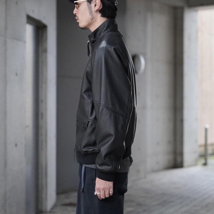 シーシーユー CCU 25aw ハイネックブルゾンシープレザー HIGH NECK