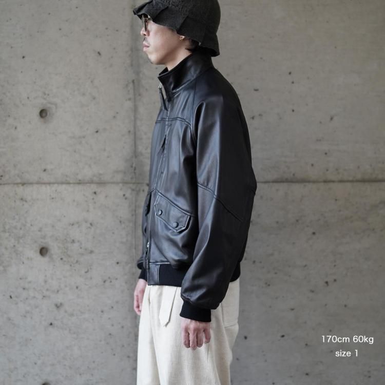 シーシーユー CCU 25aw ハイネックブルゾンシープレザー HIGH