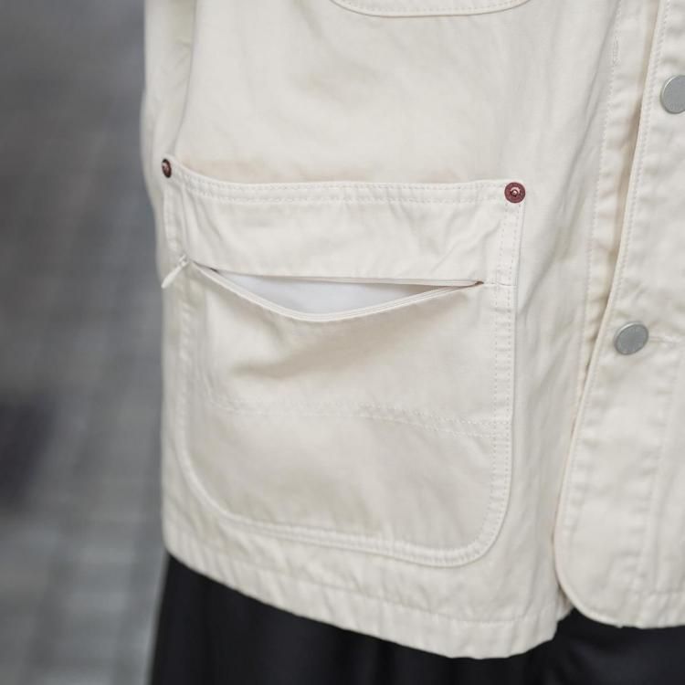 ストーンアイランド ホワイト ミリタリーカバーオール00s～値下げ可 オー O- 25aw チョアジャケットカバーオールモールスキン XXC(HORE