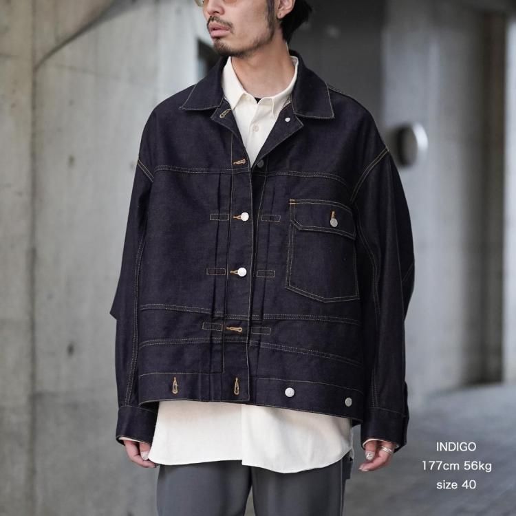 美品　beautiful people ダブルエンドセルヴィッジデニムブルゾン beautiful people/ビューティフルピープル】double-end selvedge