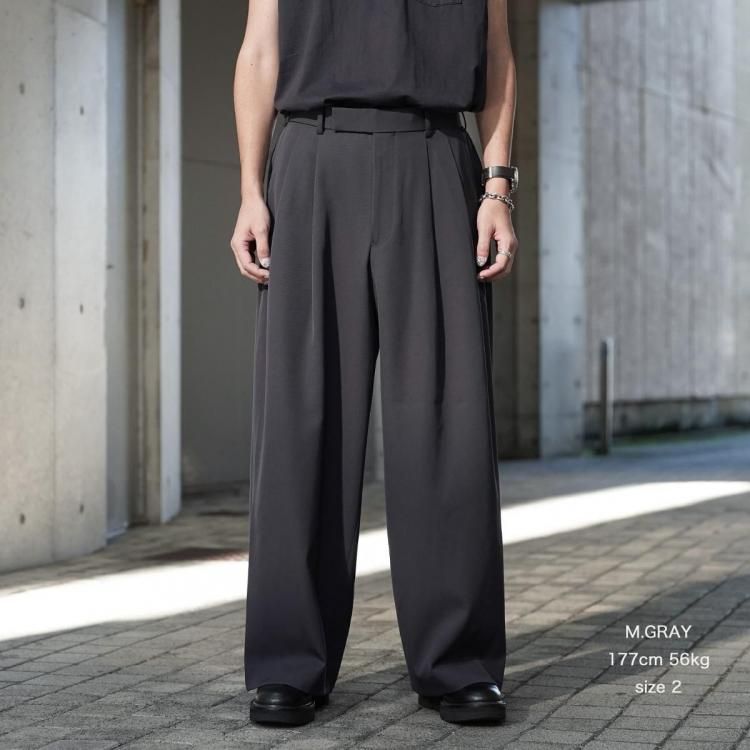 マーカ marka 25aw ツータックバギートラウザーワッシャーウール