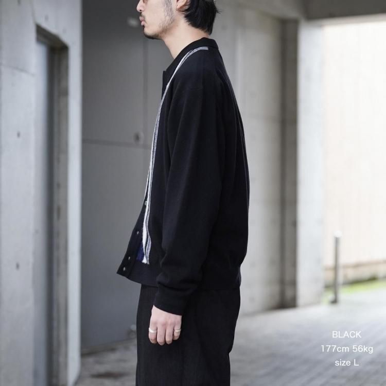リバーブ reverve 25AW ニットポロカーディガン Knit polo cardigan