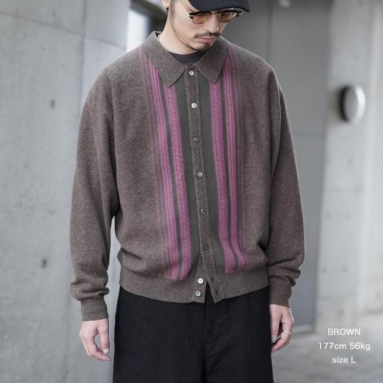 リバーブ reverve 25AW ニットポロカーディガン Knit polo cardigan