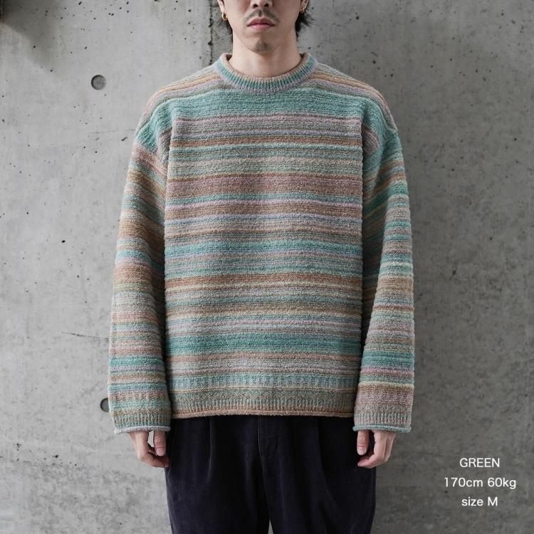 リバーブ reverve 25AW ボーダークルーネックセーター Border crew