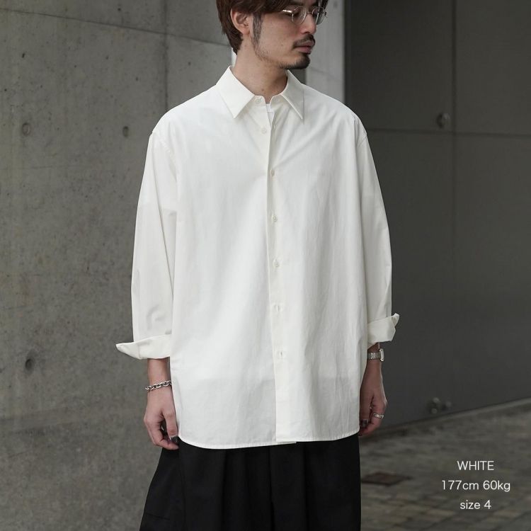 ノノット nonnotte 26ss オーバーサイズドシャツクリアヘビーブロード