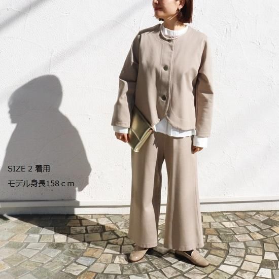 SARAHWEAR ポンチノーカラージャケット ポンチワイドパンツ