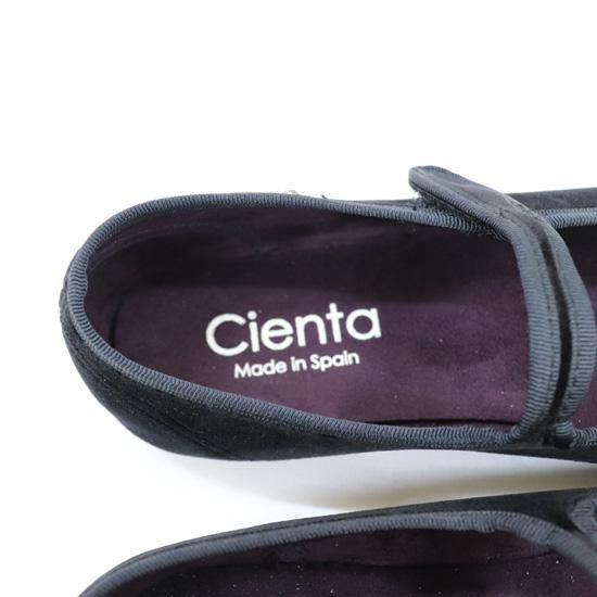 ベロアストラップバレエシューズ【cienta】 ベロアストラップバレエシューズ【cienta】