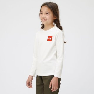 KIDS L/S Small Square Logo Tee【THE NORTH FACE】