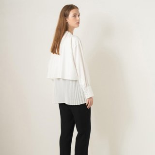 Back layered pleats blouse【WHYTO.】