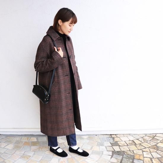 APC アーペーセー チェック ウールコート 34サイズ Sサイズ ブラウン