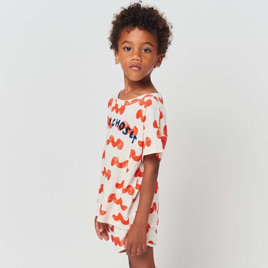 KIDS Waves all over T-shirt【BOBO CHOSES】
