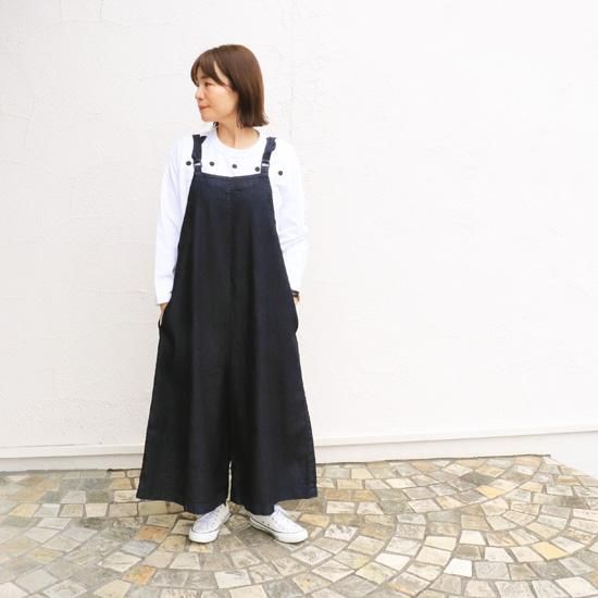 Indigo Denim Salopette Pants【Sarahwear】
