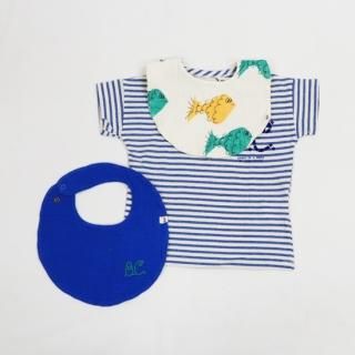 BABY Multicolor Fish all over bibs setBOBO CHOSES//