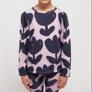 【WINTER SALE 30%OFF】KIDS Retro Flowers all over balloon sleeve T-shirt【BOBO CHOSES】