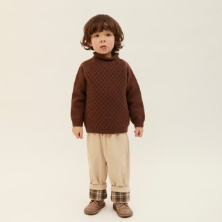KIDS knit T8 brown【PETITMIG】
