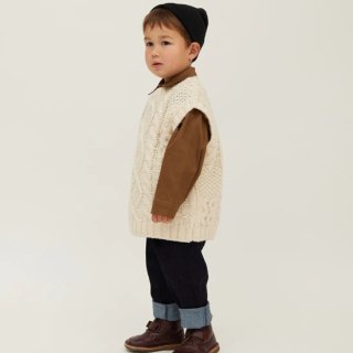KIDS knit T13 white【PETITMIG】
