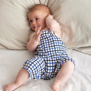<img class='new_mark_img1' src='https://img.shop-pro.jp/img/new/icons14.gif' style='border:none;display:inline;margin:0px;padding:0px;width:auto;' />BABY Organic crepe check baby overallsmy little cozmo//