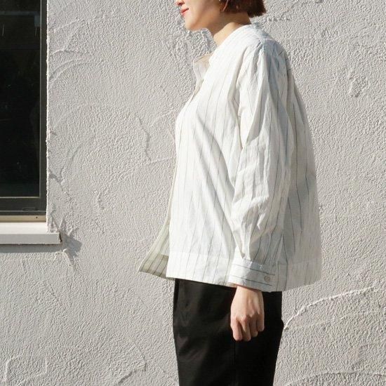 【美品】MHL.ストライプシャツ (SHOP限定) エムエイチエル MARGARET HOWELL マーガレットハウエル MHL. シャツ 長袖 日本製