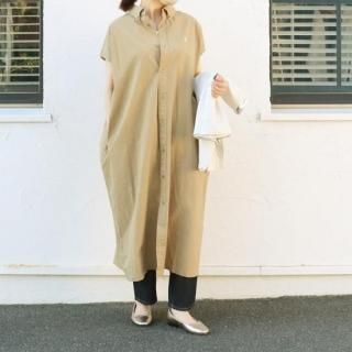 SLEEVELESS B.D. SHIRT DRESSGymphlex