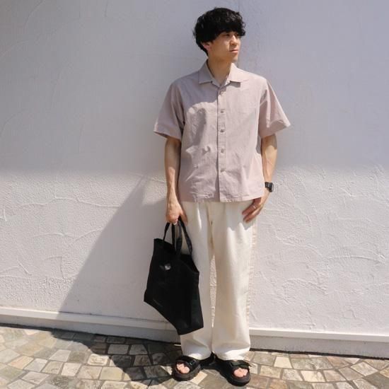 OPEN COLLAR SHORT SLEEVE SHIRT【ORCIVAL】