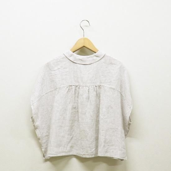 美品 Plantation フレンチスリーブ プルオーバー チェック ブラウス ファッション通販のNY.ONLINE