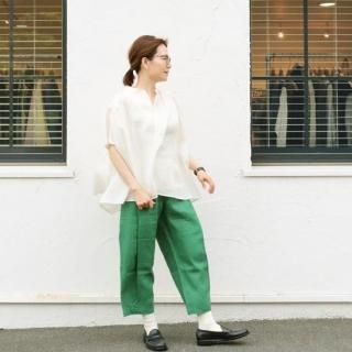 GATHERD SHORT SLEEVE SHIRTLE GLAZIK