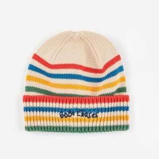 BABY Tic Tac Toe Knitted striped beanieBOBO CHOSES