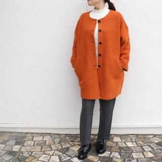 <img class='new_mark_img1' src='https://img.shop-pro.jp/img/new/icons14.gif' style='border:none;display:inline;margin:0px;padding:0px;width:auto;' />OUTER FAIR 10OFFno collar half coatFABRIQUE en planete terre