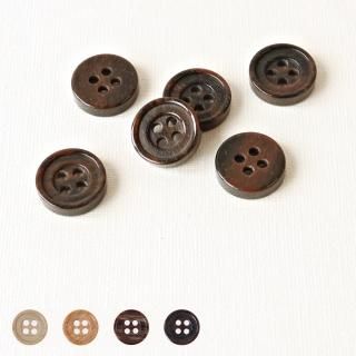 【カシミア100%】  ワンボタン　木製ボタン　キャメル 木製ボタン - 紡ぎ車と世界の原毛アナンダ