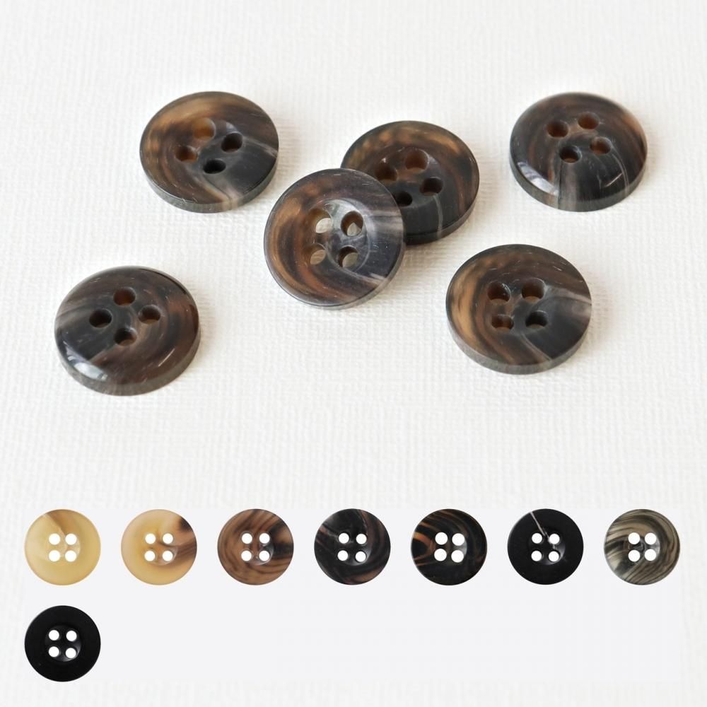 水牛調ボタン AH-5 11.5～25mm - 「ボタンのTSUKASA」ボタン通販