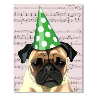 Pug in a party Hat