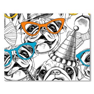 Seamless Pattern With Image Of A Pug