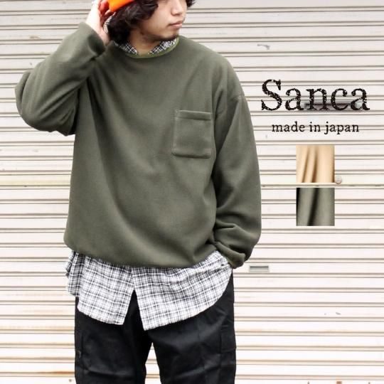 Sanca RECYCLE FLEECE CREW TOP