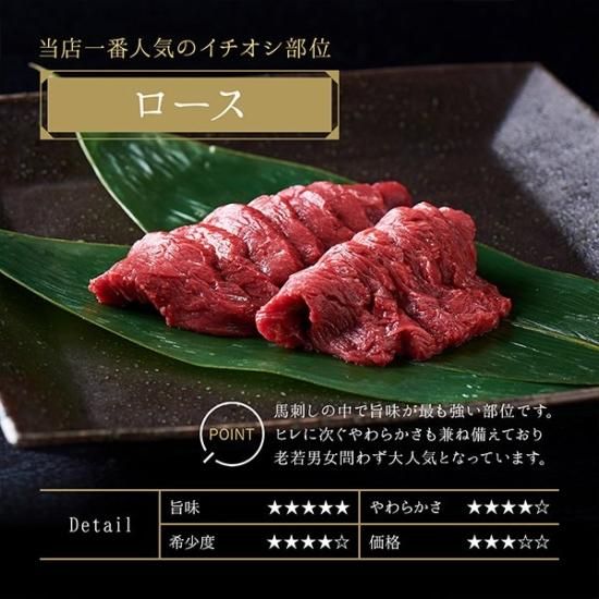 送料無料】会津国産馬刺し高級部位2種セット 合計200g （ランプ100g