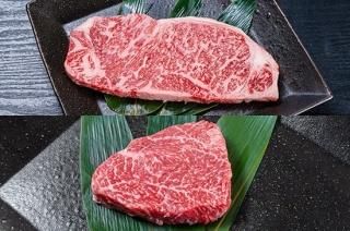 【ギフト】【セット】霜降りと赤身のステーキ食べ比べ！福島牛サーロインステーキ200g×1枚 ランプステーキ100g×1枚