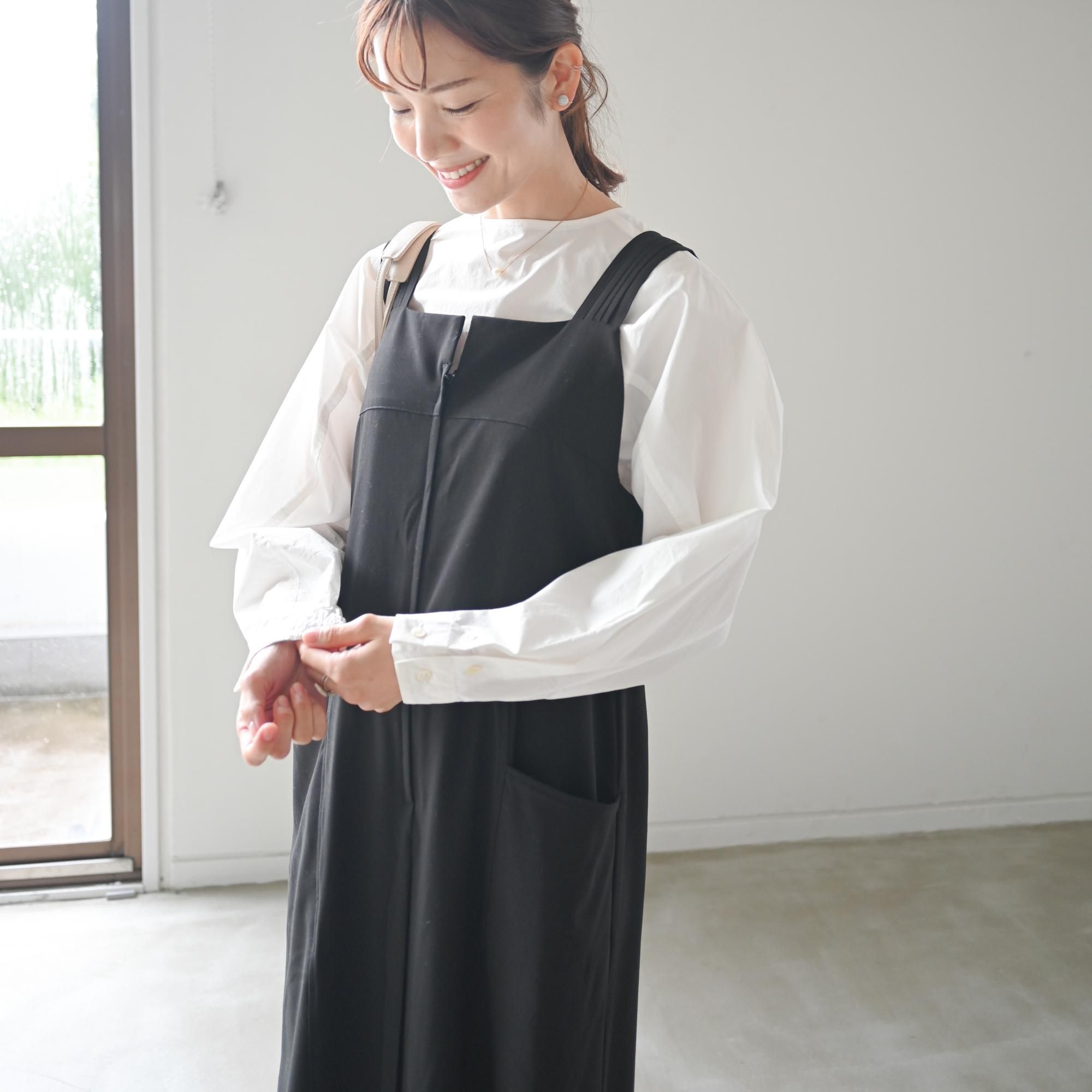 限定色・03_プリーツのサロペットDRESS「ブラック」