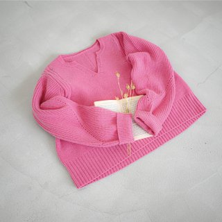 11_　keyneck　box _knit　「pink」